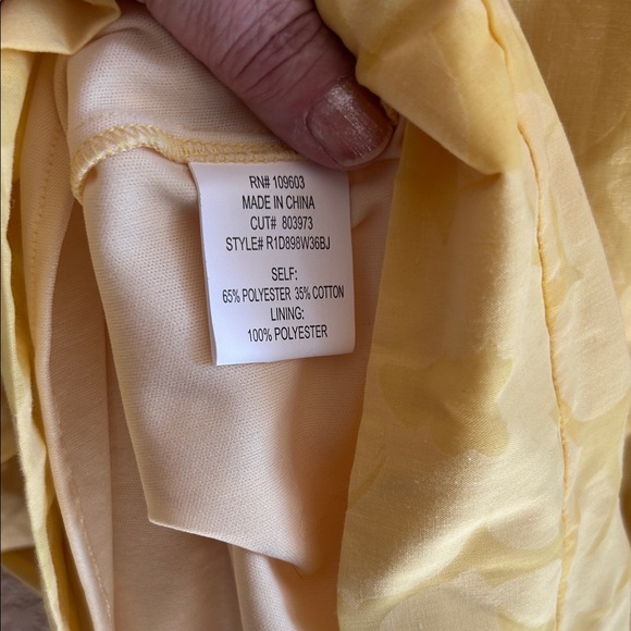 NWT Rabbit Rabbit Rabbit Yellow Sleeveless Pintuck Button Dress - Picture 5 of 6